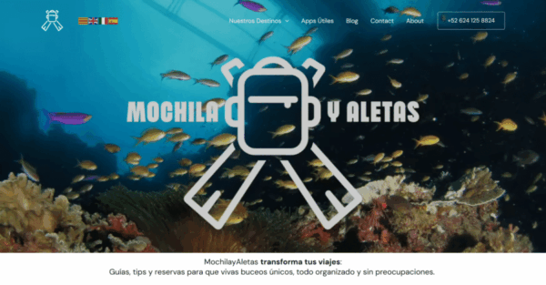 mochilayaletas sur un fond marin