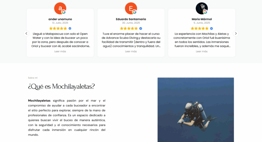 valoraciones google maps con explicacion e imagen de la marca mochilayaletas