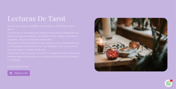 explication du service tarot avec photo de cartes du tarot