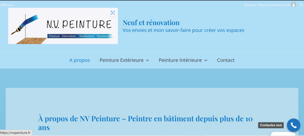 Page d'accueil capture d'écran nv peinture 1