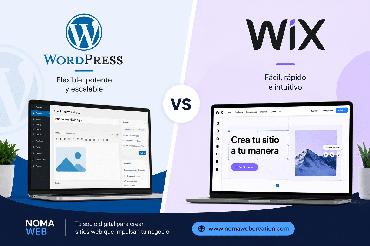WordPress o Wix: ¿qué plataforma web elegir para tu empresa en 2026?