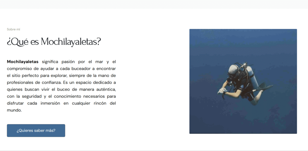 Page d'accueil mochilla y aletas 3